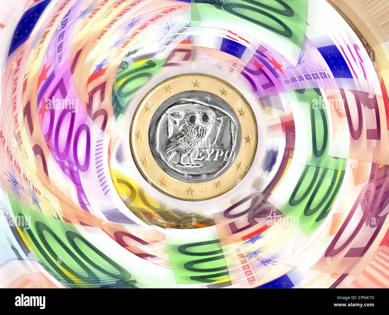 Argent / Finances, grec euro, Grèce, droits additionnels-Clearences-non disponible Banque D'Images