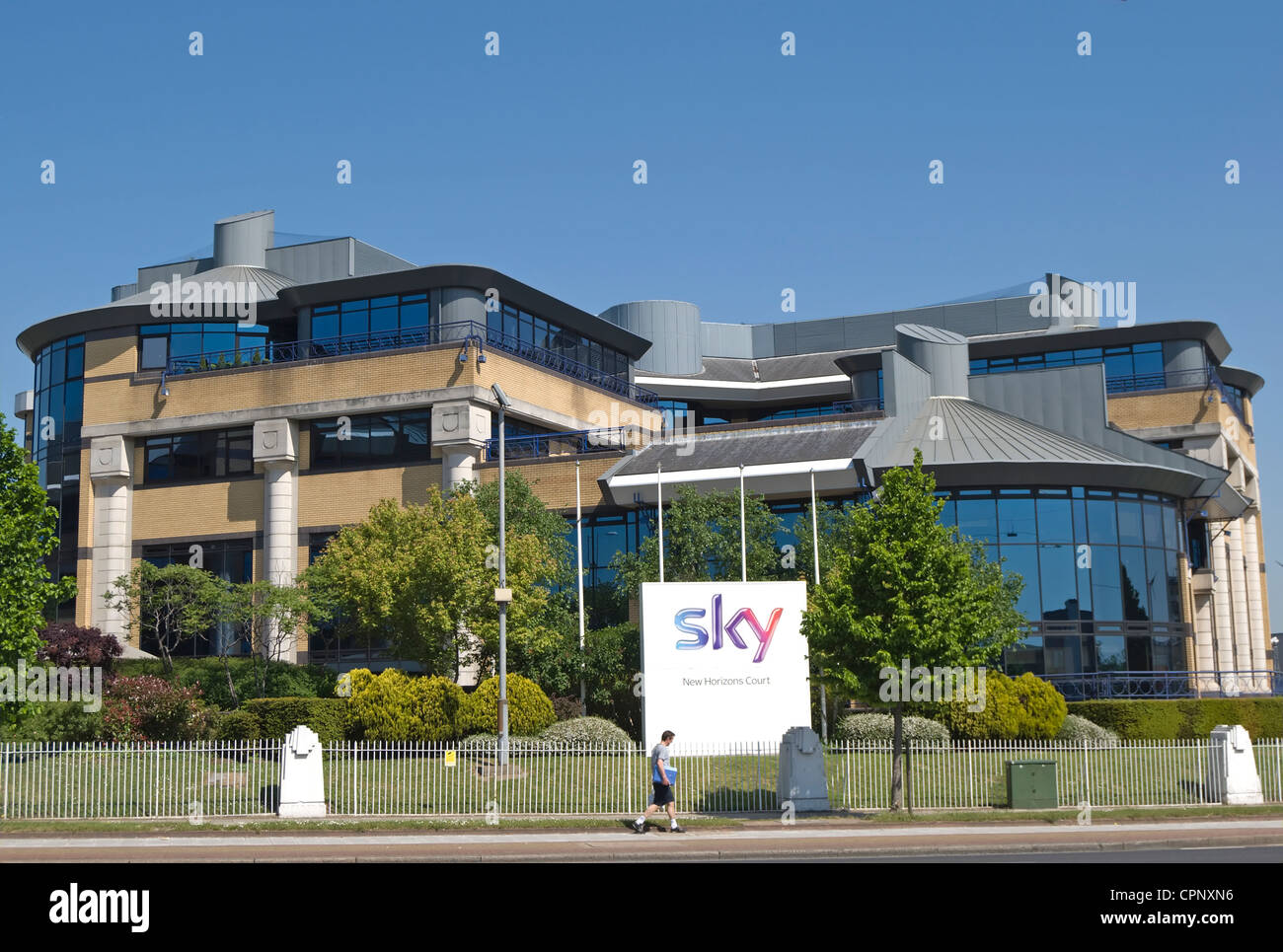 De nouveaux horizons, en photo quand encore siège de sky tv, isleworth, Londres, Angleterre Banque D'Images