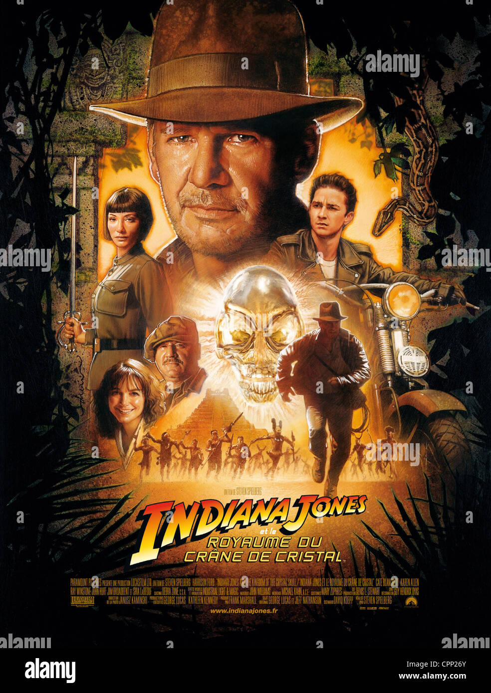 Indiana Jones et le Royaume du Crâne de Cristal Banque D'Images