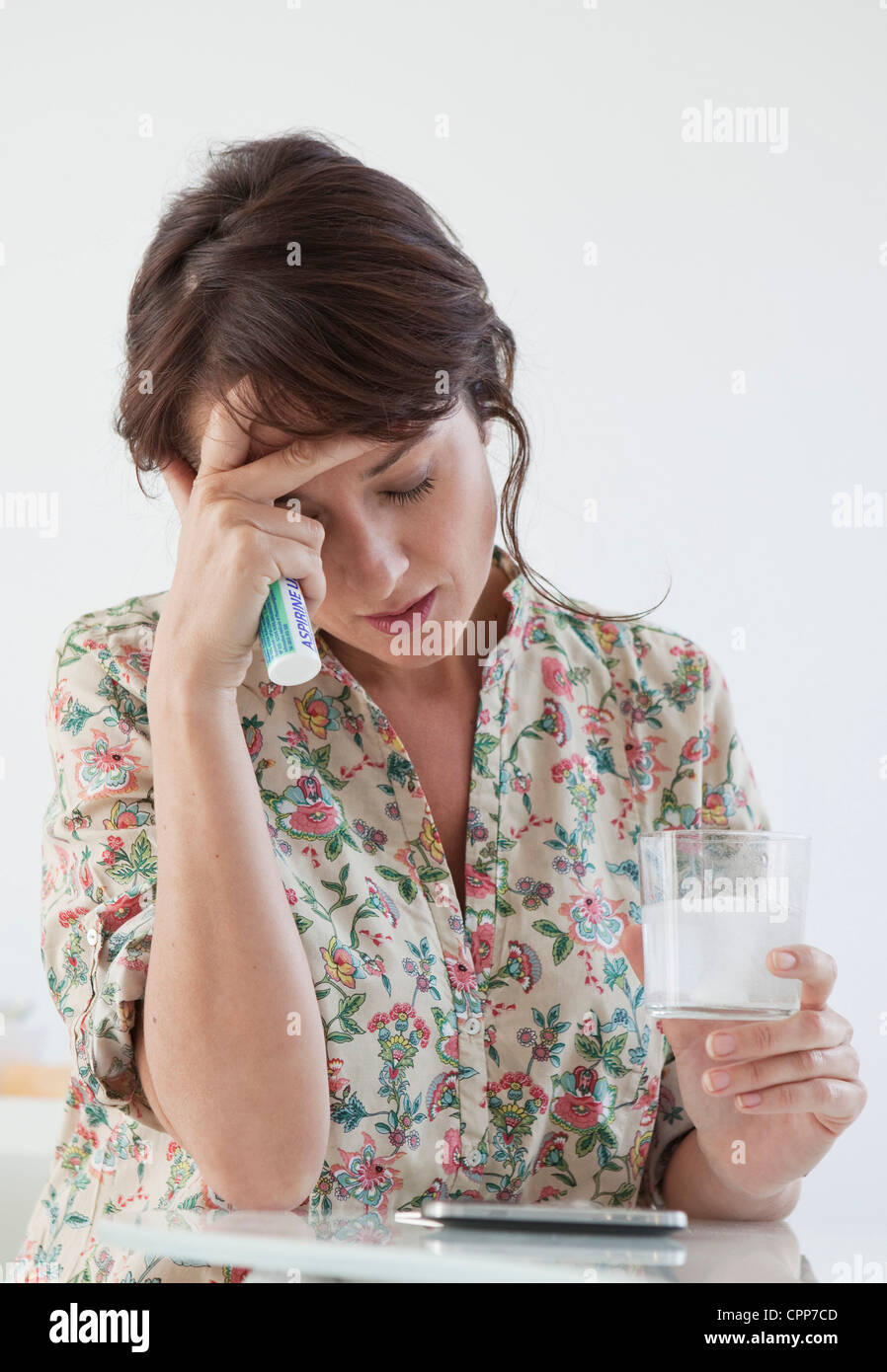 Traitement de la douleur, femme Banque D'Images