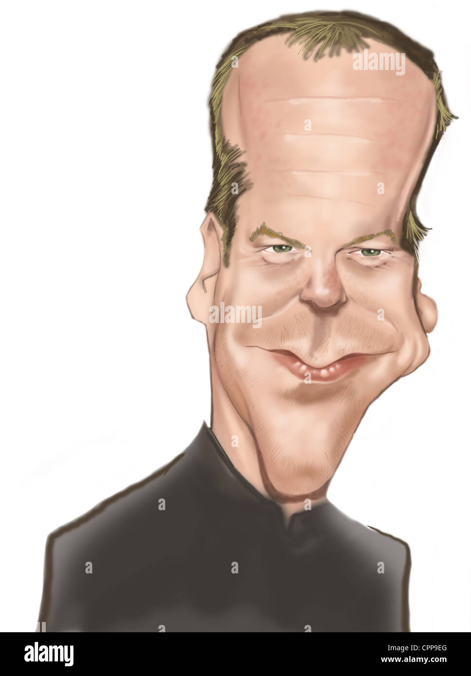 Caricature de Kiefer Sutherland Banque D'Images