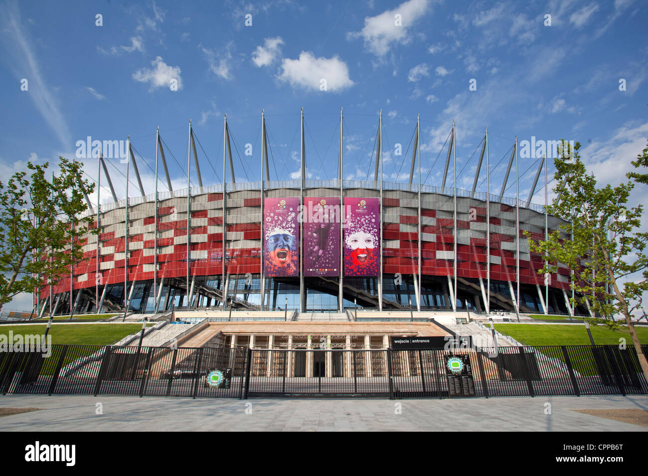 Le stade national, (Stadion Narodowy) Stade de football à Varsovie, Pologne. Banque D'Images