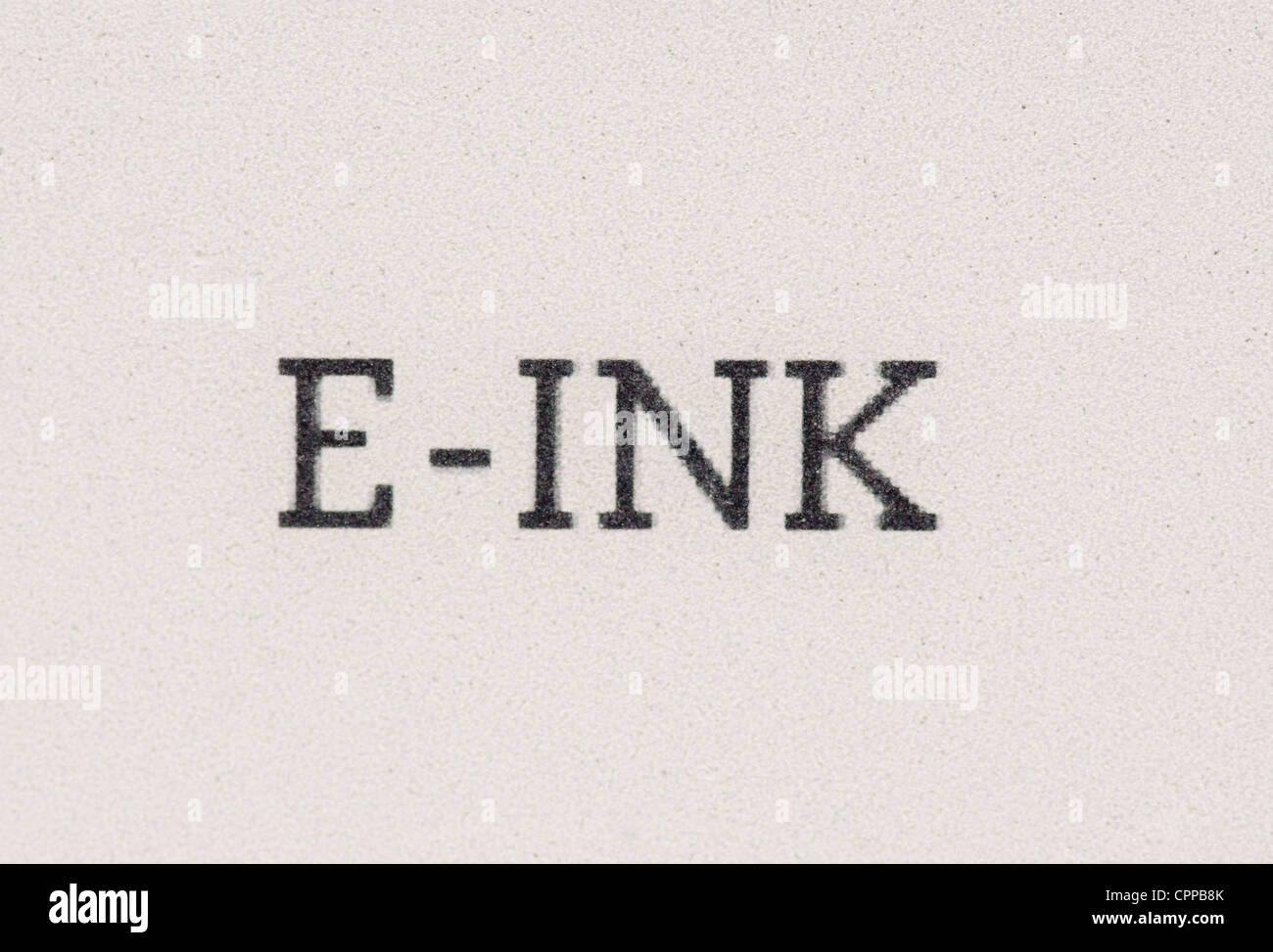 Macro de l'encre électronique ou e-ink avec E-Ink en toutes lettres sur elle Banque D'Images