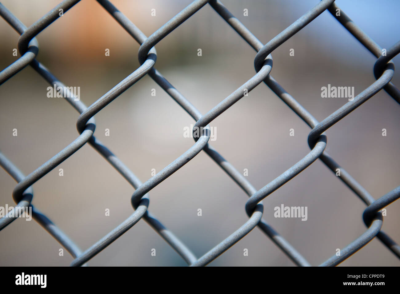 Ministère de l'étroit domaine close up image of chain link fence Banque D'Images