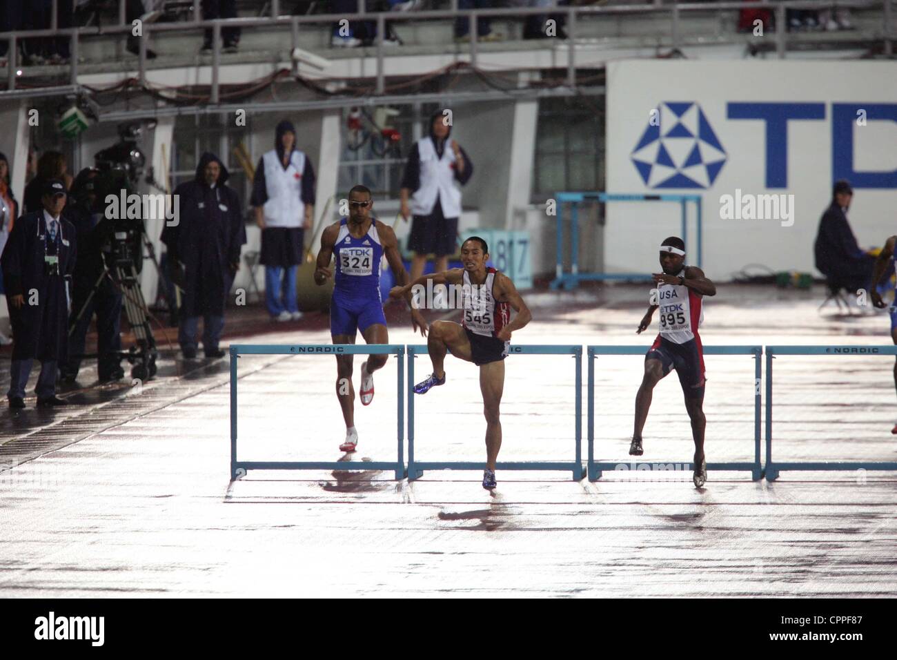 Photo - Dai Tamesue (JPN), le 9 août 2005 - Athlétisme : 10ème Championnats du monde IAAF men's 400m haies finale dans le stade olympique d'Helsinki, à Helsinki, en Finlande. (Photo de Jun Tsukida/AFLO SPORT) Banque D'Images