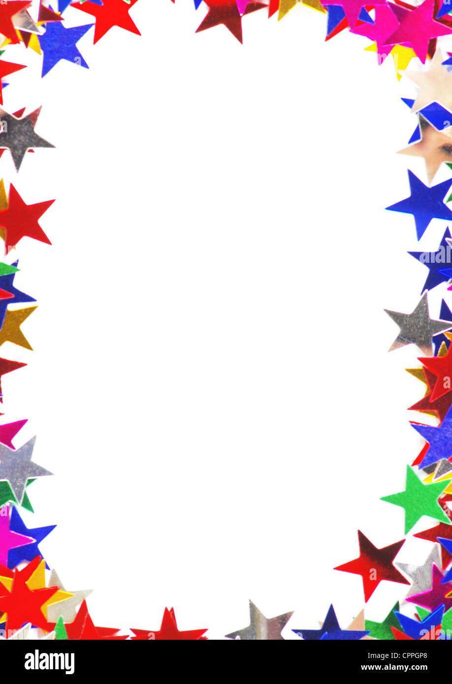 Les étoiles de couleur de fond de votre texte sur la photo, et d'autres. Banque D'Images