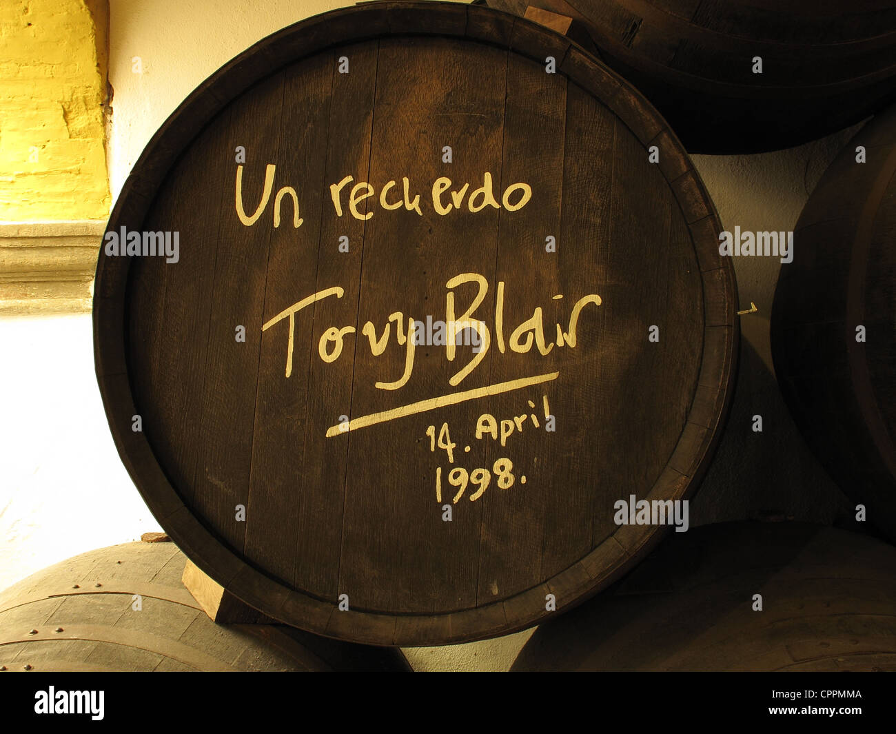 Espagne Andalousie Cordoue tonneaux de vin Bodegas Campos 1908 Banque D'Images