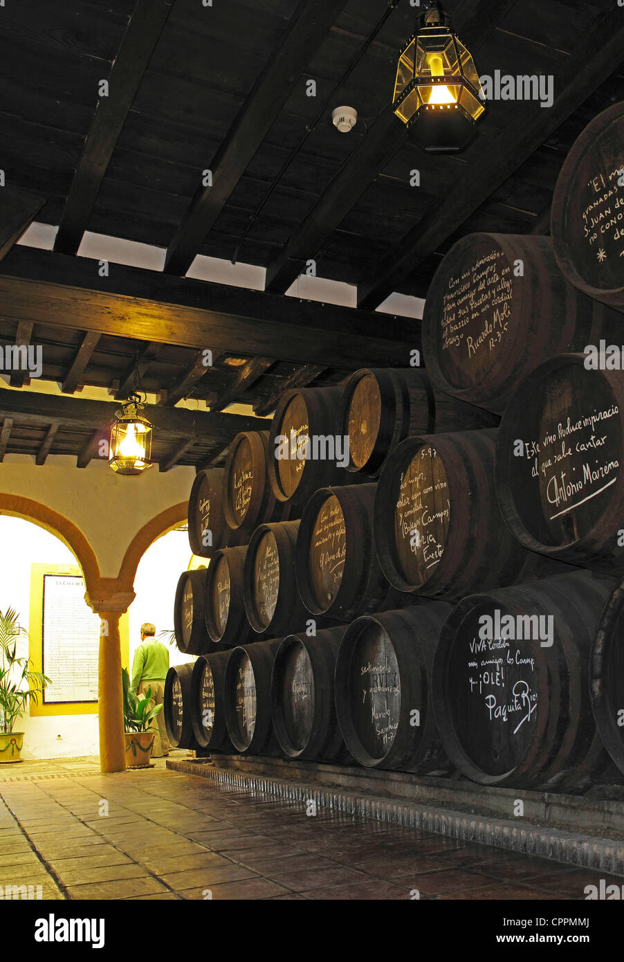 Espagne Andalousie Cordoue tonneaux de vin Bodegas Campos 1908 Banque D'Images