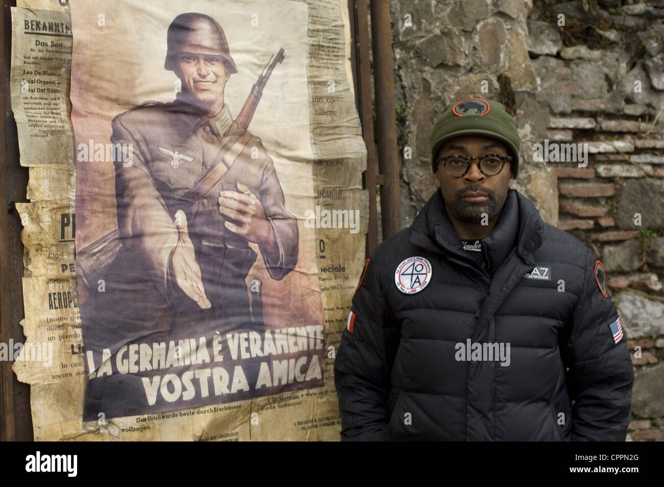 Miracle à St. Anna année : 2008 Etats-Unis Directeur : Spike Lee Spike Lee photo de tournage Banque D'Images