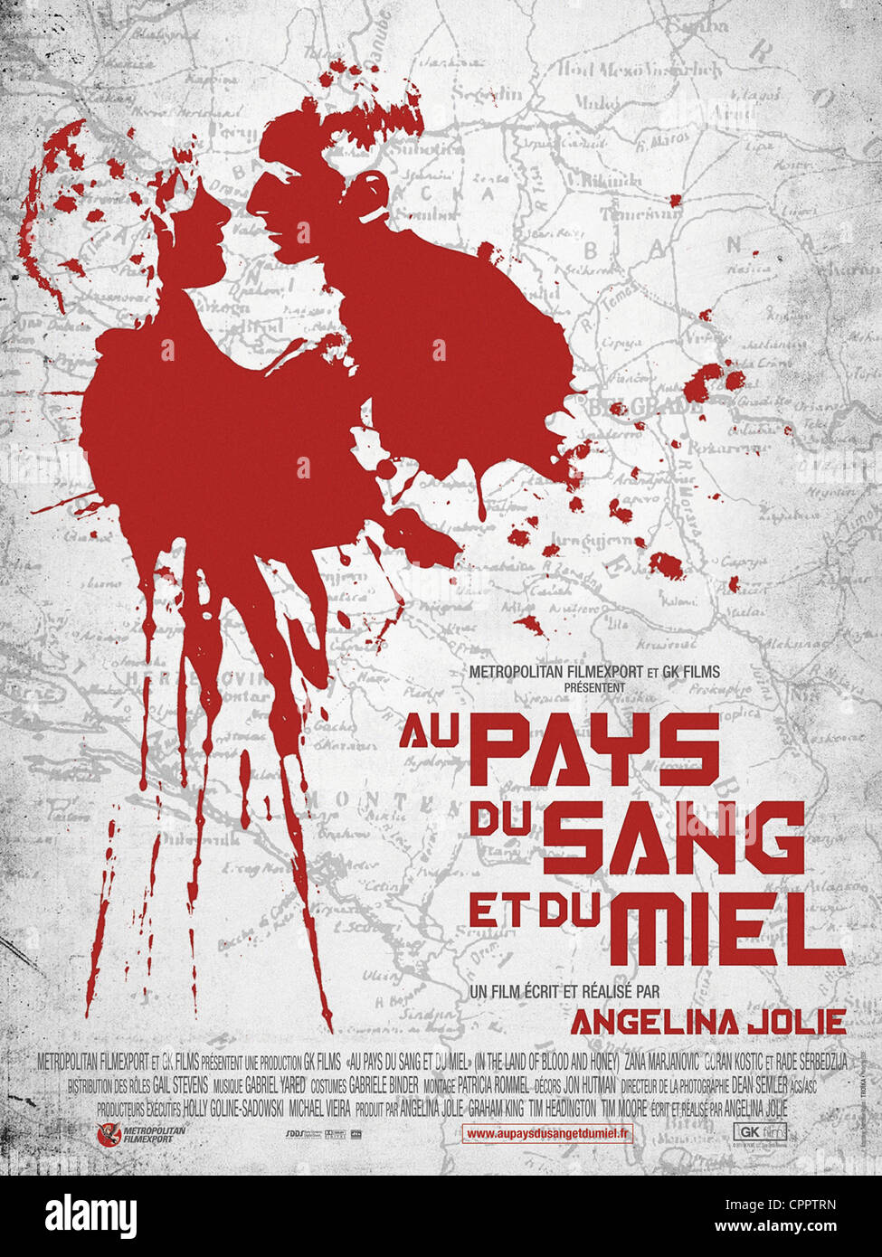 Dans le pays du sang et du miel année : 2011 Etats-Unis Directeur : Angelina Jolie affiche française Banque D'Images