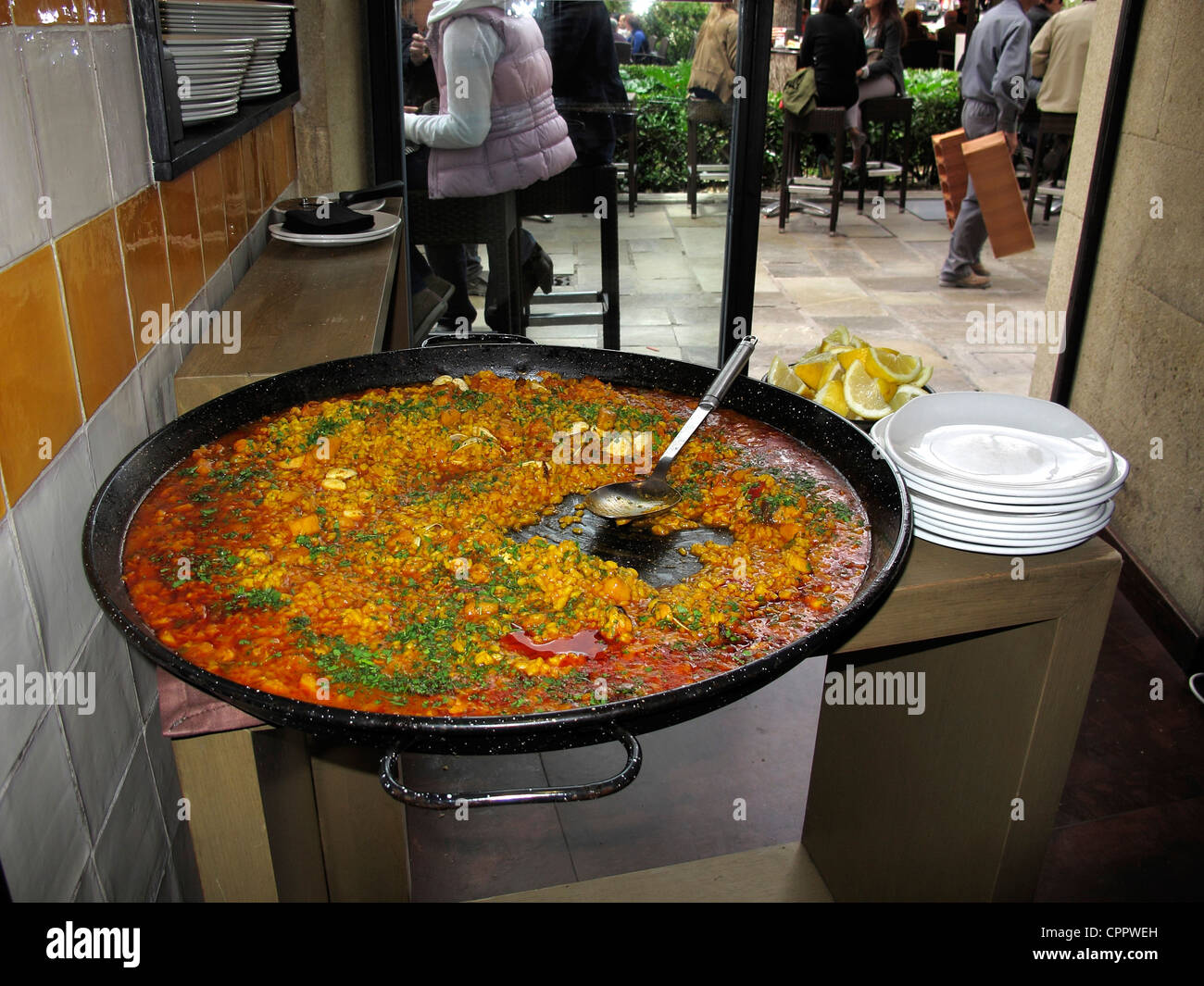 Espagne Andalousie Grenade la Paella espagnole Banque D'Images