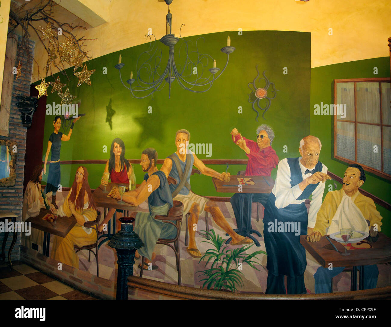 Espagne Andalousie Costa del Sol Malaga restaurant Terra Sana Banque D'Images