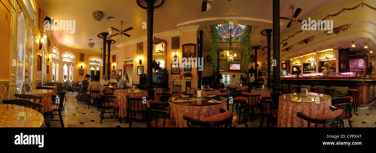 Espagne Andalousie Costa del Sol Malaga Restaurant El Jardin Banque D'Images