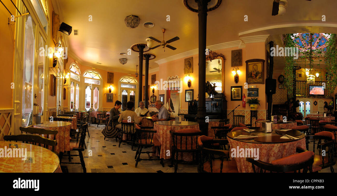 Espagne Andalousie Costa del Sol Malaga Restaurant El Jardin Banque D'Images