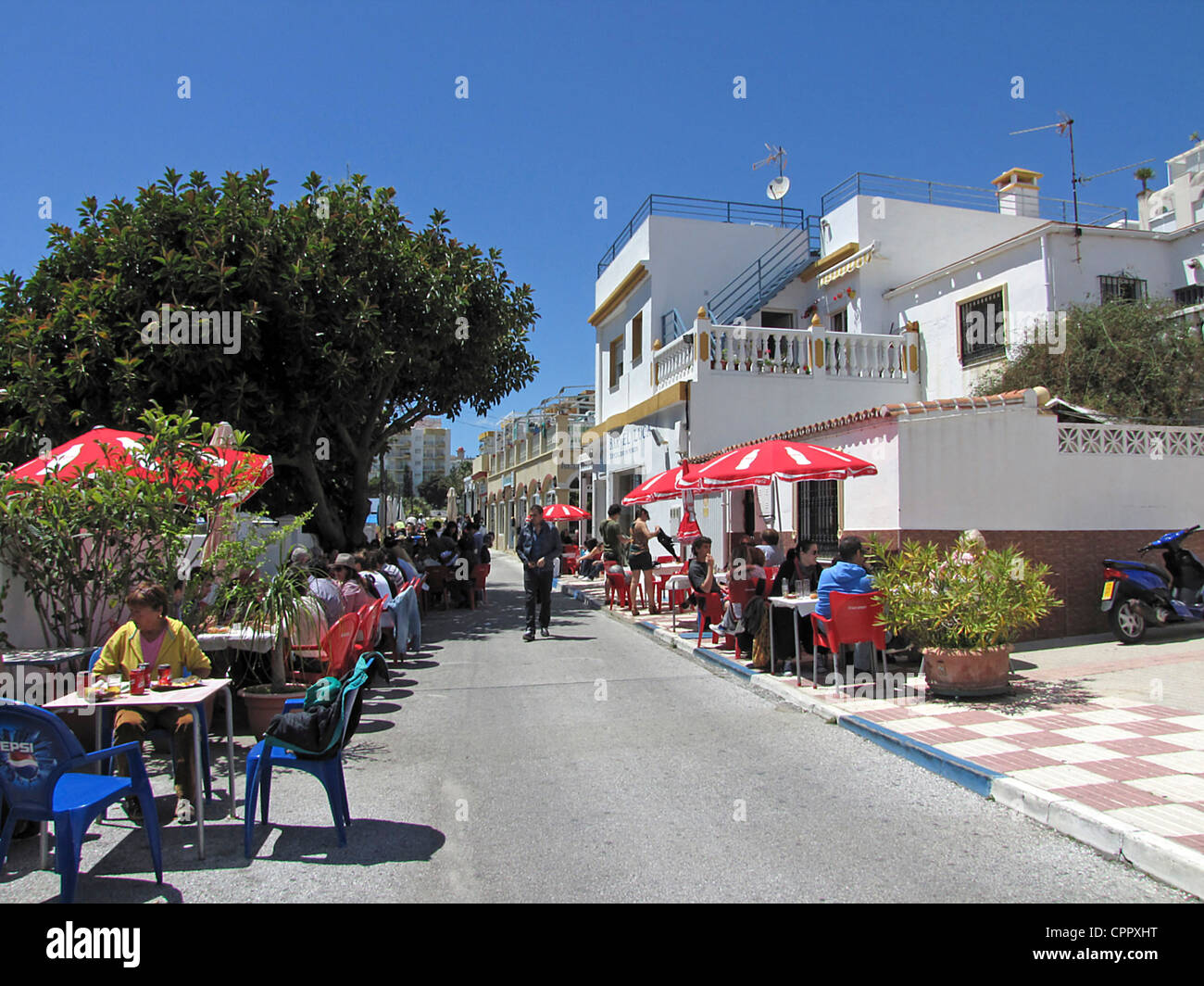 Espagne Andalousie Costa del Sol Marbella restaurant de fruits de mer Banque D'Images
