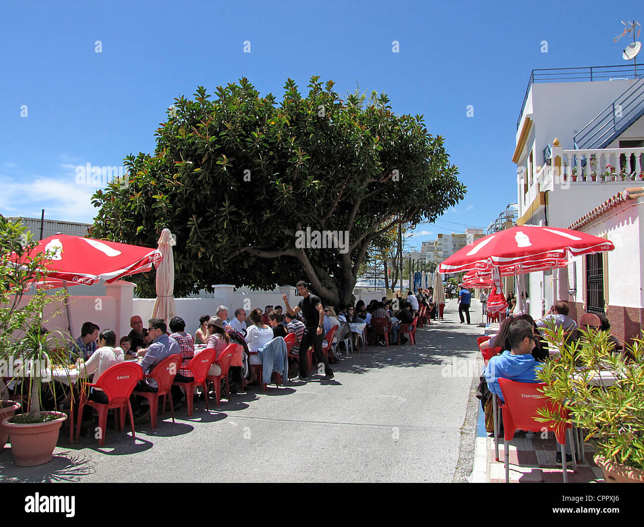 Espagne Andalousie Costa del Sol Marbella restaurant de fruits de mer Banque D'Images