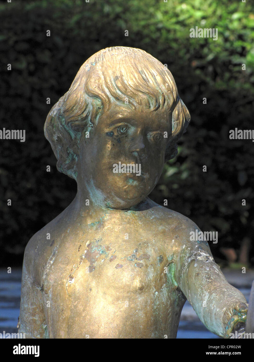 Espagne Andalousie Cadix fontaine de jardin botanique Banque D'Images