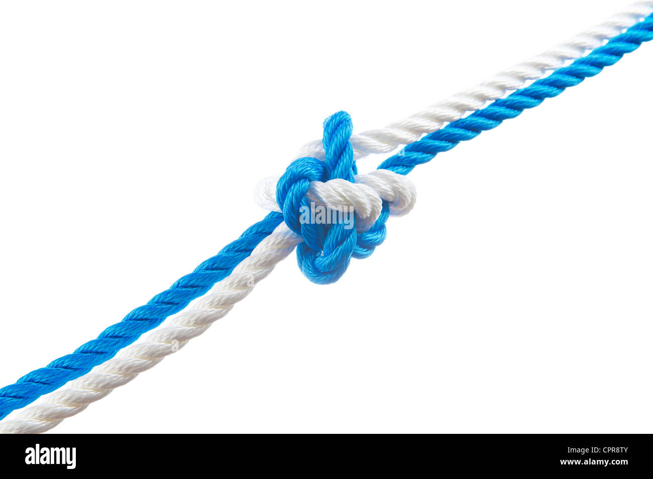 Lanière couteau knot isolé sur fond blanc Banque D'Images