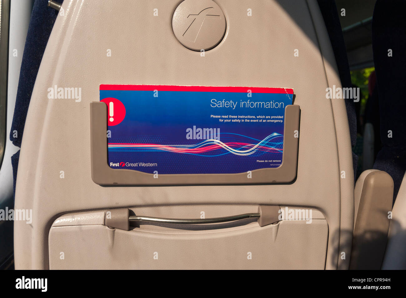 First Great Western Carte de sécurité au siège Banque D'Images