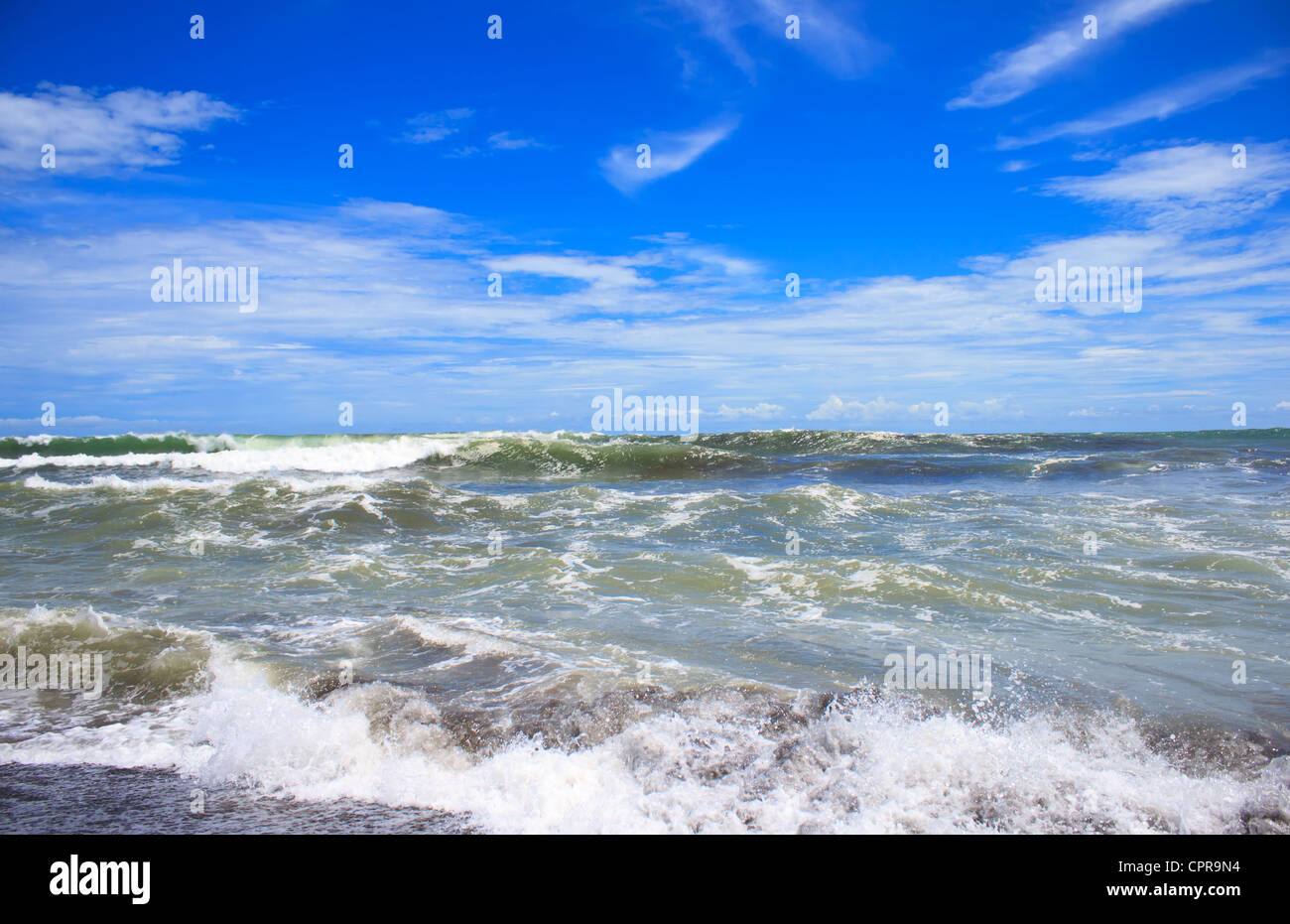 Les vagues de l'Océan à bord du Costa Rica - Jaco Beach Banque D'Images