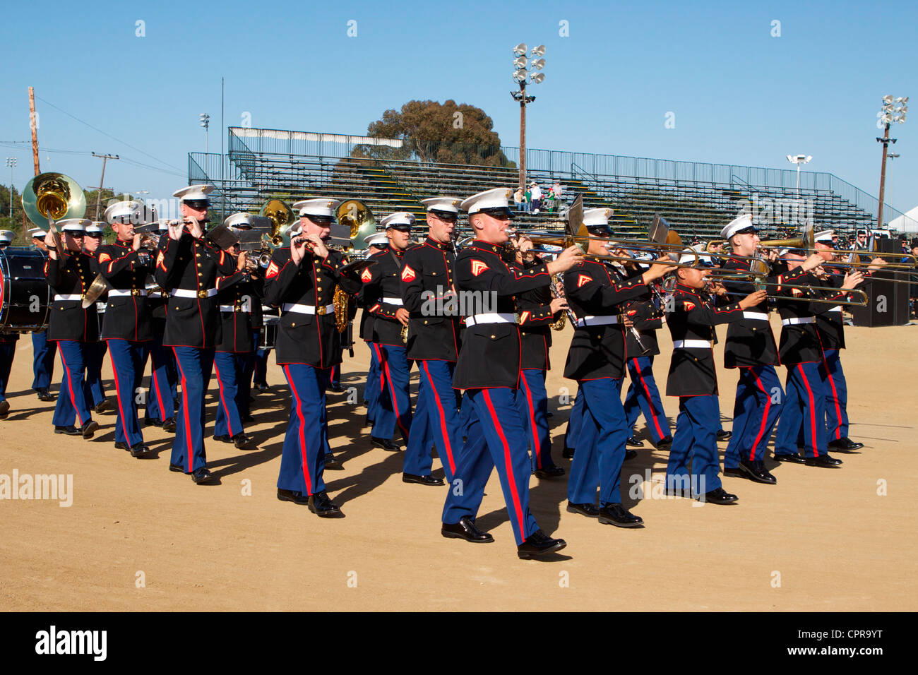 1 Division de marines Band Camp Pendleton au Scottish Festival Costa Mesa en Californie Banque D'Images