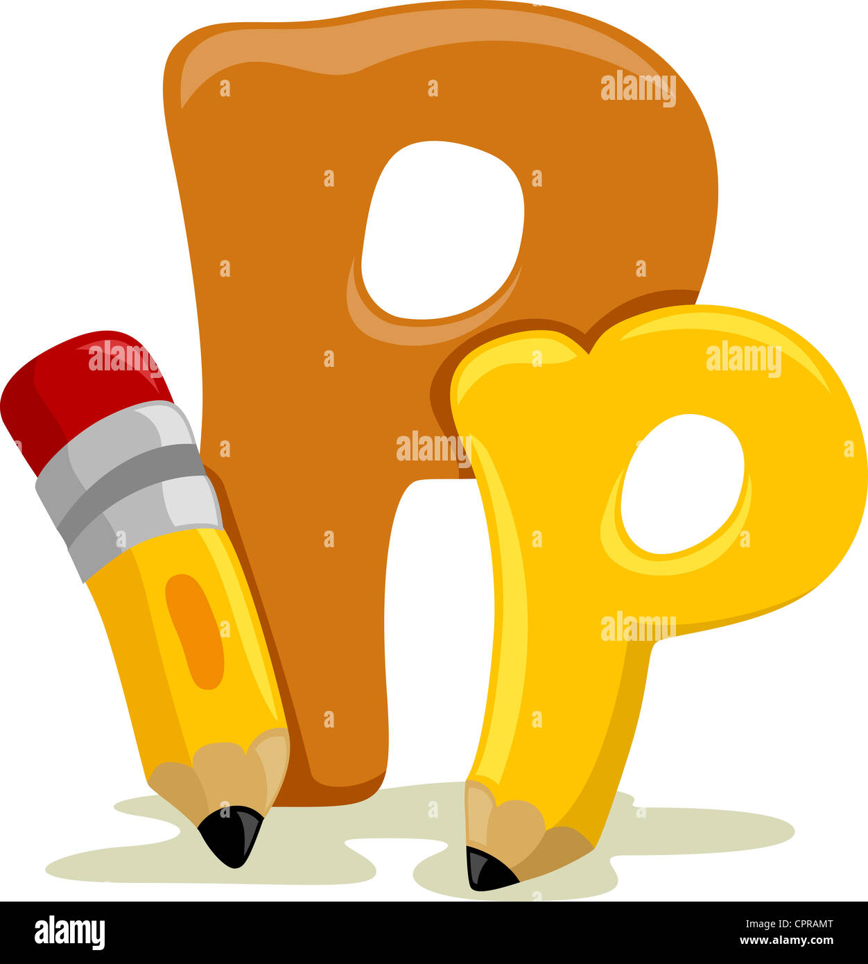 Illustration présentant la lettre P Banque D'Images