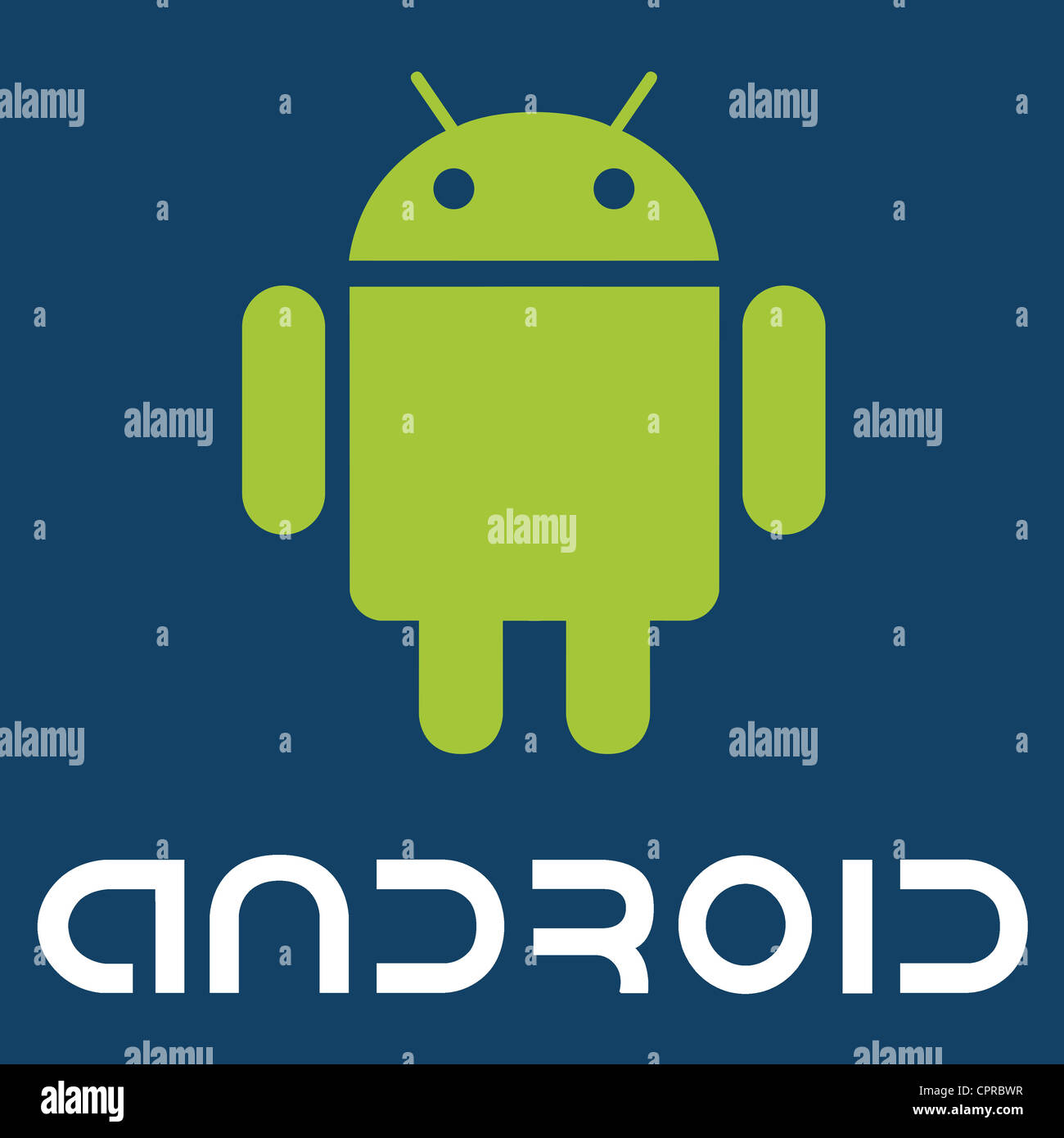 Logo de la marque Android Robot-sign - EDITORIAL UTILISEZ UNIQUEMENT Banque D'Images