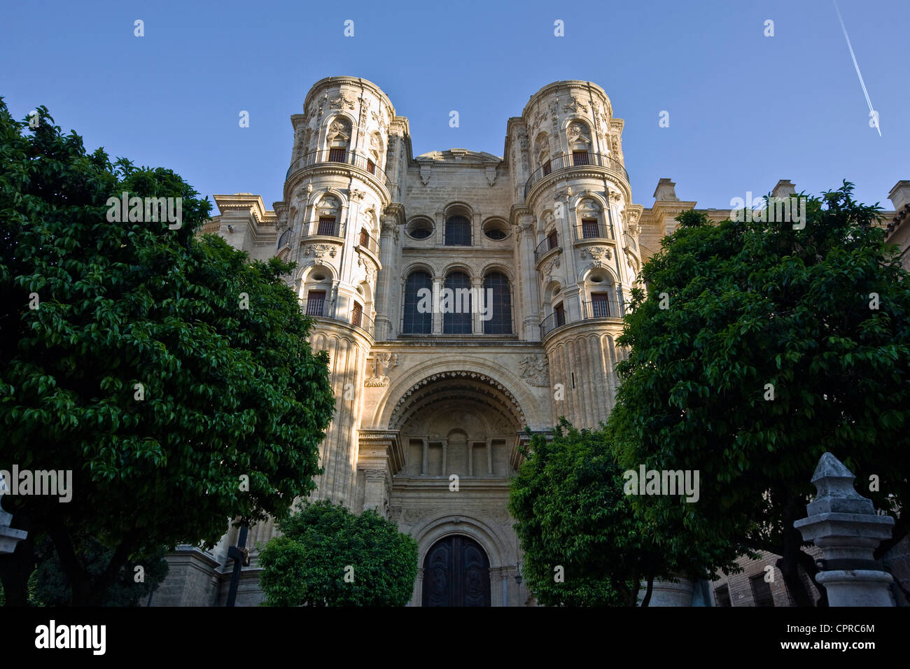 La Cathédrale de malaga andalousie espagne Nuestra Señora de la Encarnacion Manquita appelé dans la Plaza de Obispo Banque D'Images