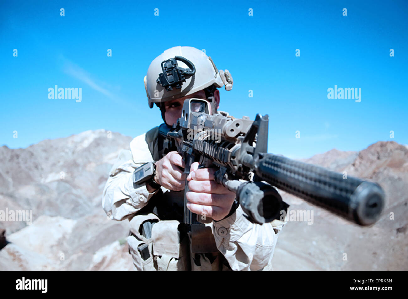 La Marine américaine au cours de l'entraînement au combat du désert Banque D'Images