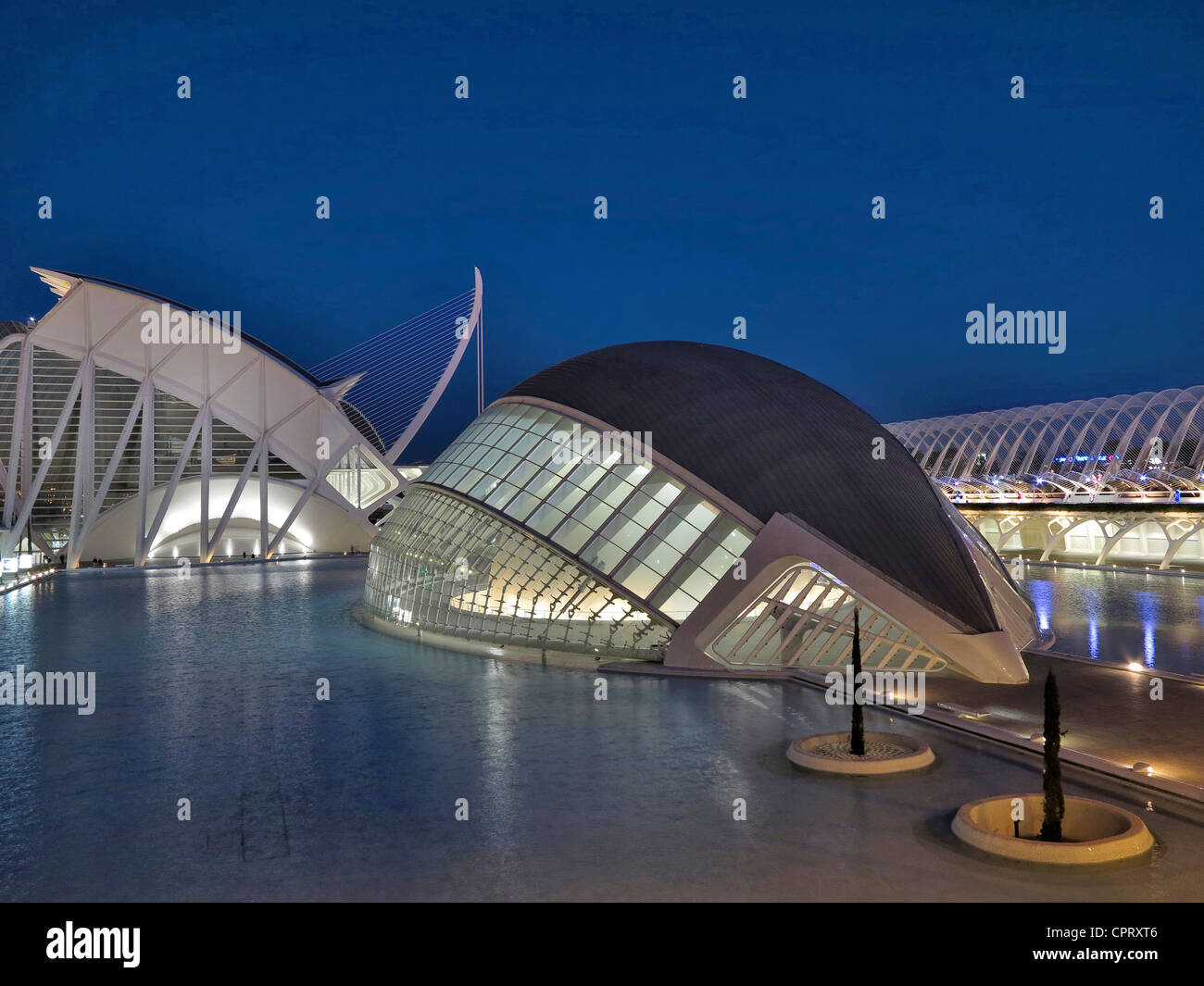 Cité des Arts et des Sciences de Santiago Calatrava Valencia, Espagne Banque D'Images
