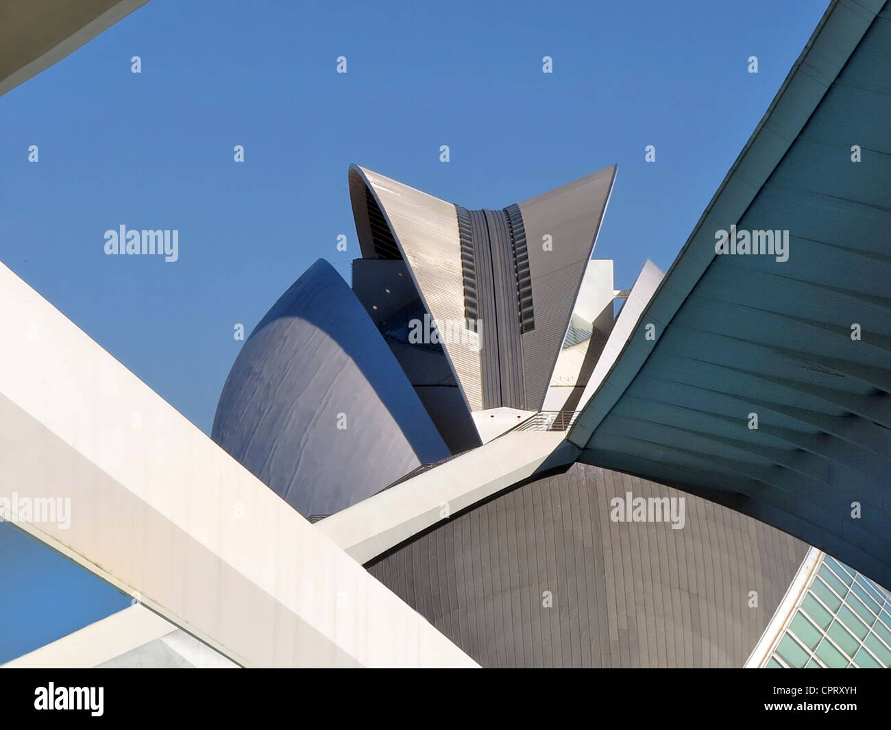Cité des Arts et des Sciences de Santiago Calatrava Valencia, Espagne Banque D'Images