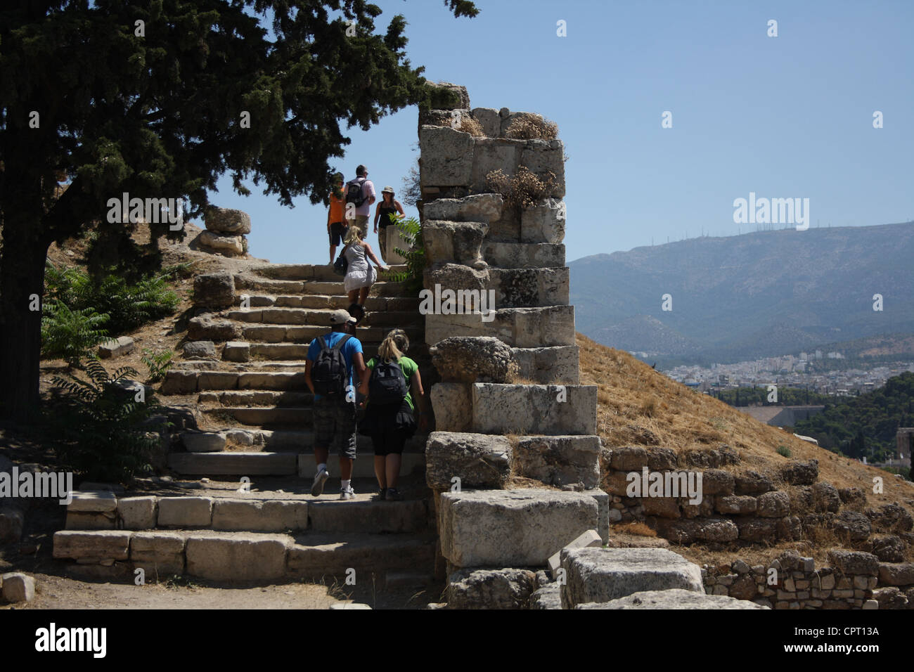 L'Acropole à Athènes. Banque D'Images