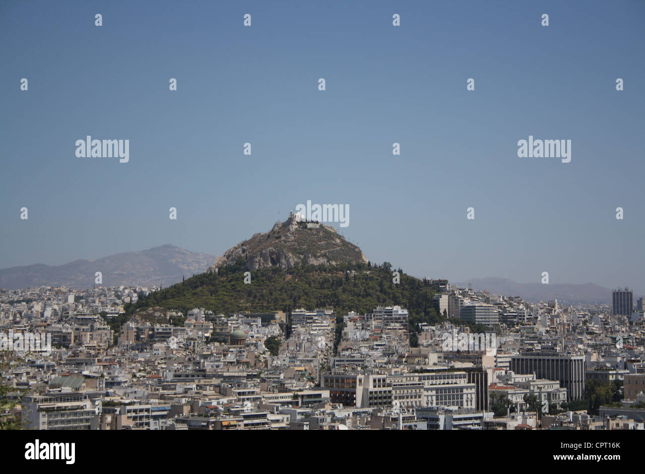 Le mont Lycabette Banque D'Images