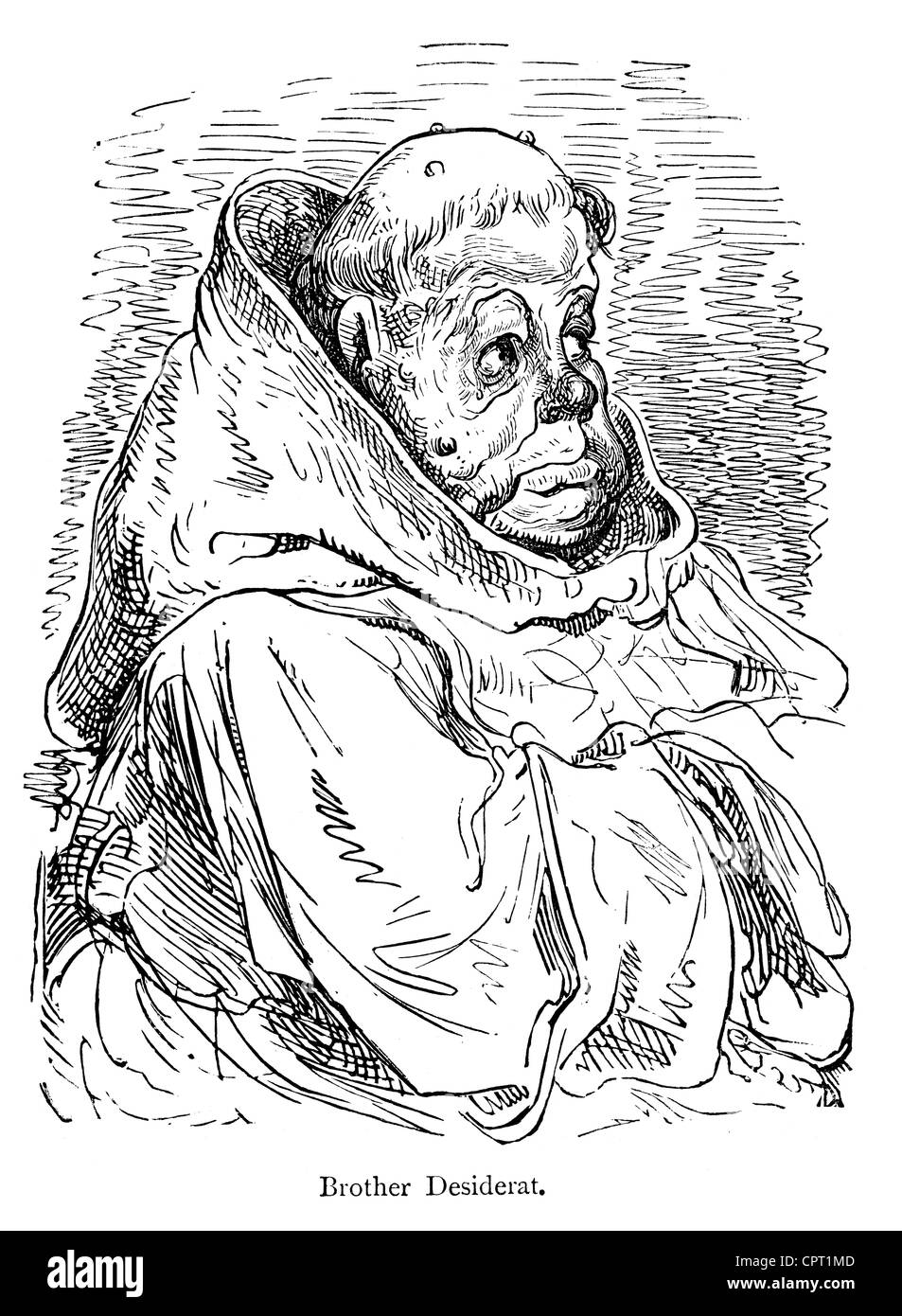 Frère Desiderat. Illustration de la légende de Croquemitaine par Gustave Doré Banque D'Images