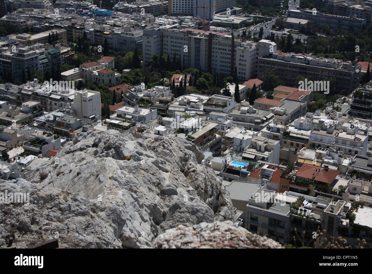 Vue d'Athènes. Banque D'Images