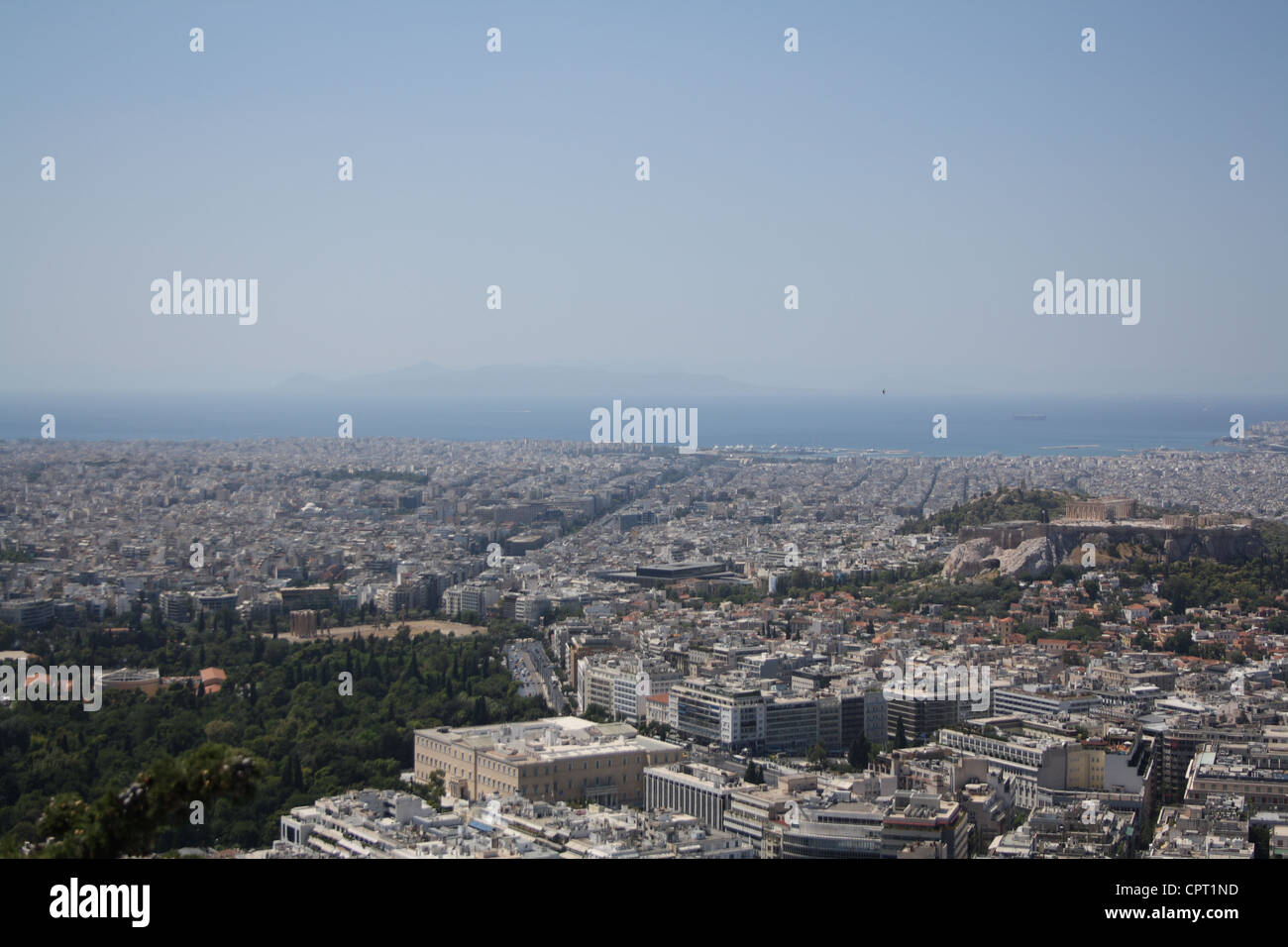 Vue d'Athènes. Banque D'Images