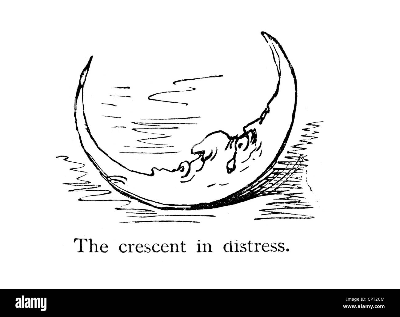 Croissant-rouge en détresse. Illustration de la légende de Croquemitaine par Gustave Doré Banque D'Images