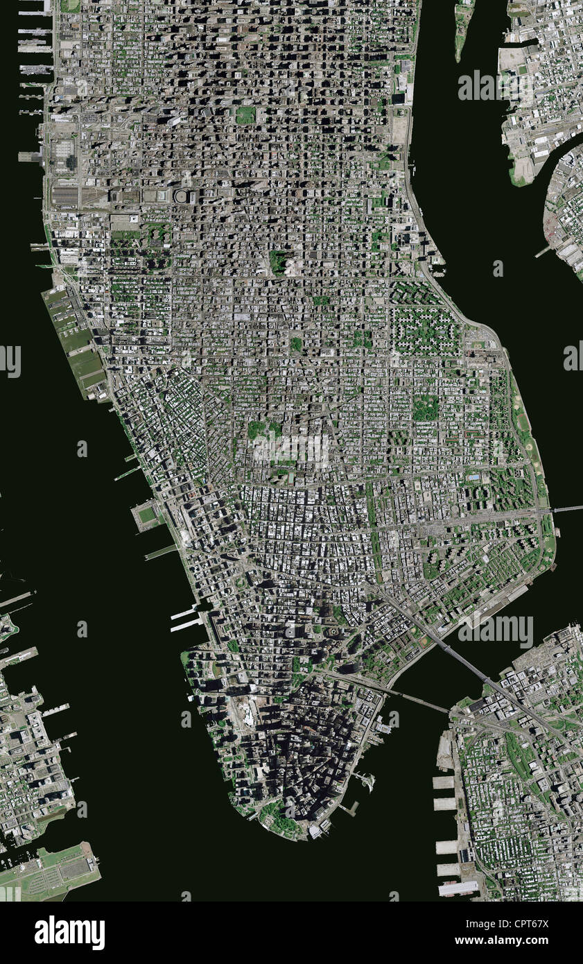 Photo aérienne du site de Manhattan, New York City Banque D'Images