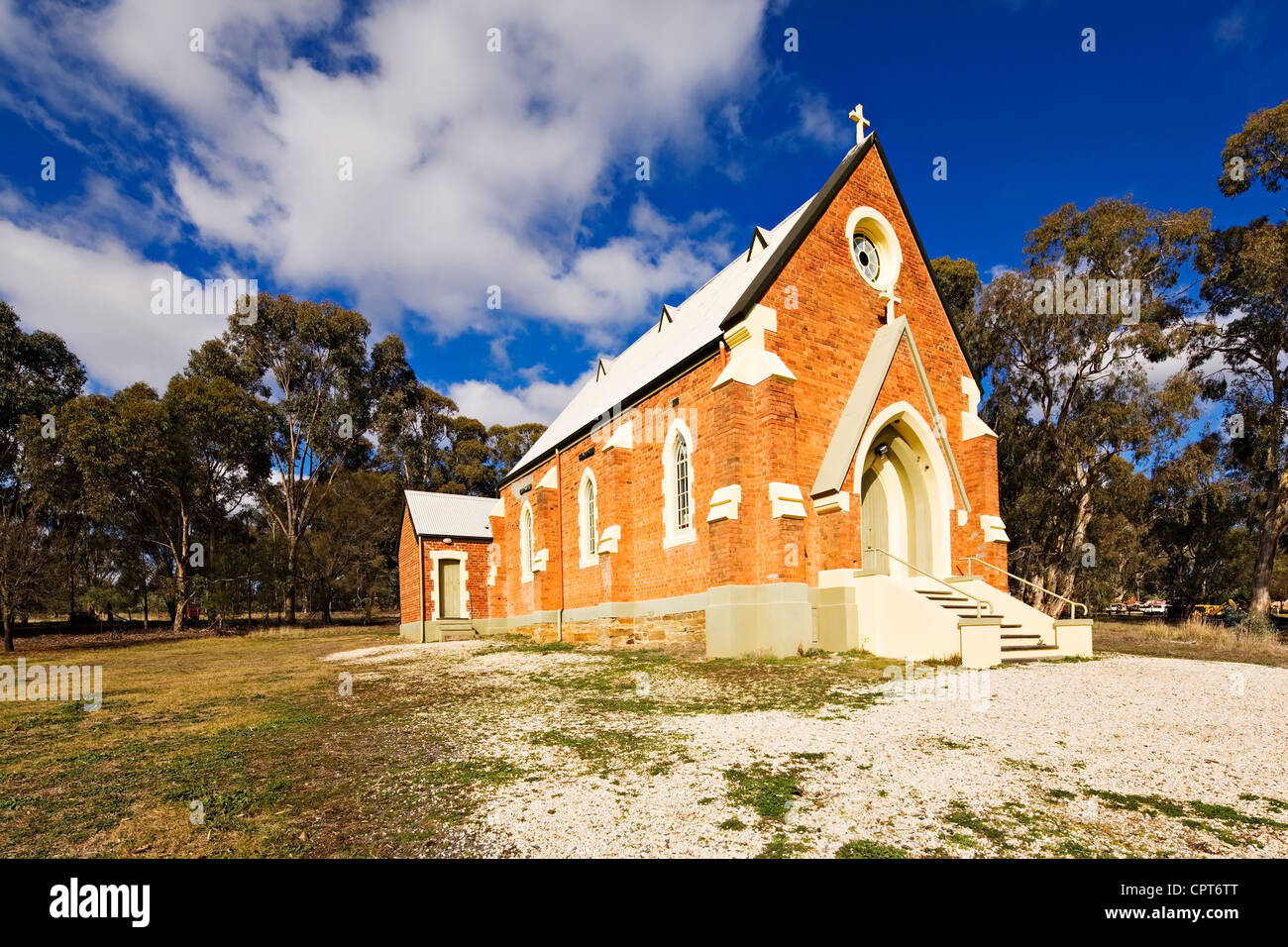 Newstead Australie / une vieille église située dans une petite ville Australienne. Banque D'Images