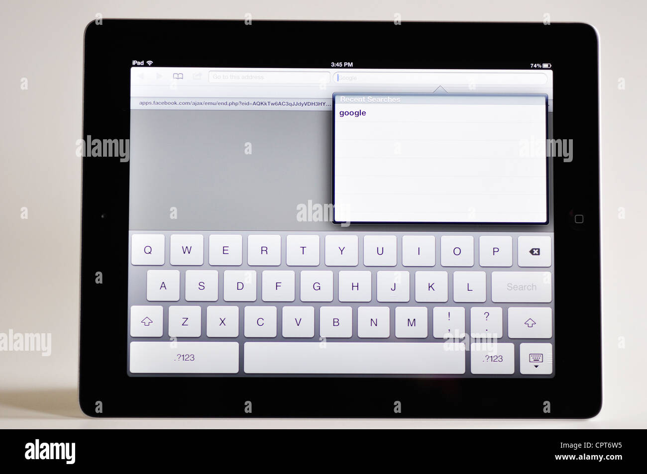 Clavier virtuel de l'iPad Photo Stock - Alamy