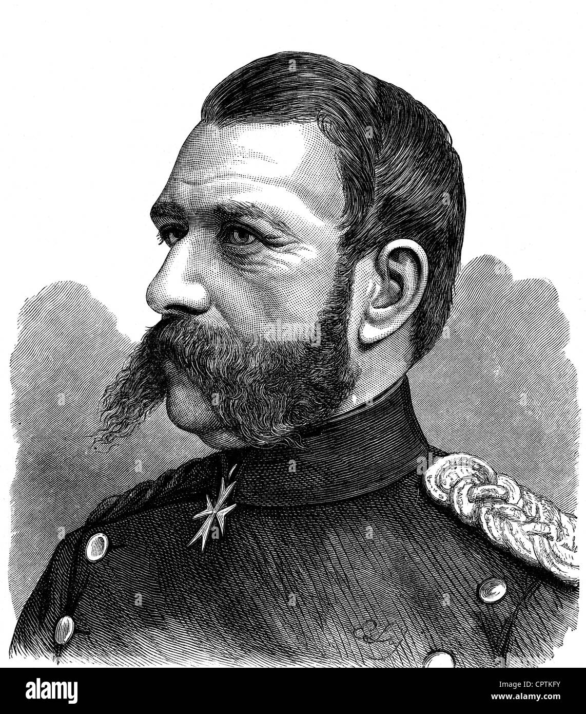 Podbielsky, Viktor von, 26.2.1844 - 21.1.1916, sous-lieutenant allemand, secrétaire permanent du Reichspost (Reich Mail), portrait, semi-portrait, gravure sur bois, vers 1900, Banque D'Images