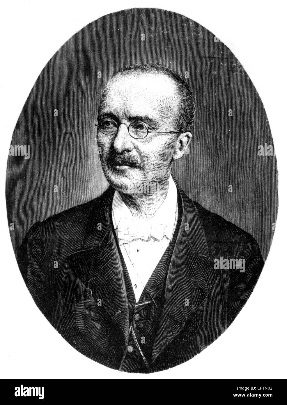 Schliemann, Heinrich, 6.1.1822 - 26.12.1890, l'archéologue allemand, découvreur de Troie, portrait, dans l'ovale, fin du xixe siècle, Banque D'Images