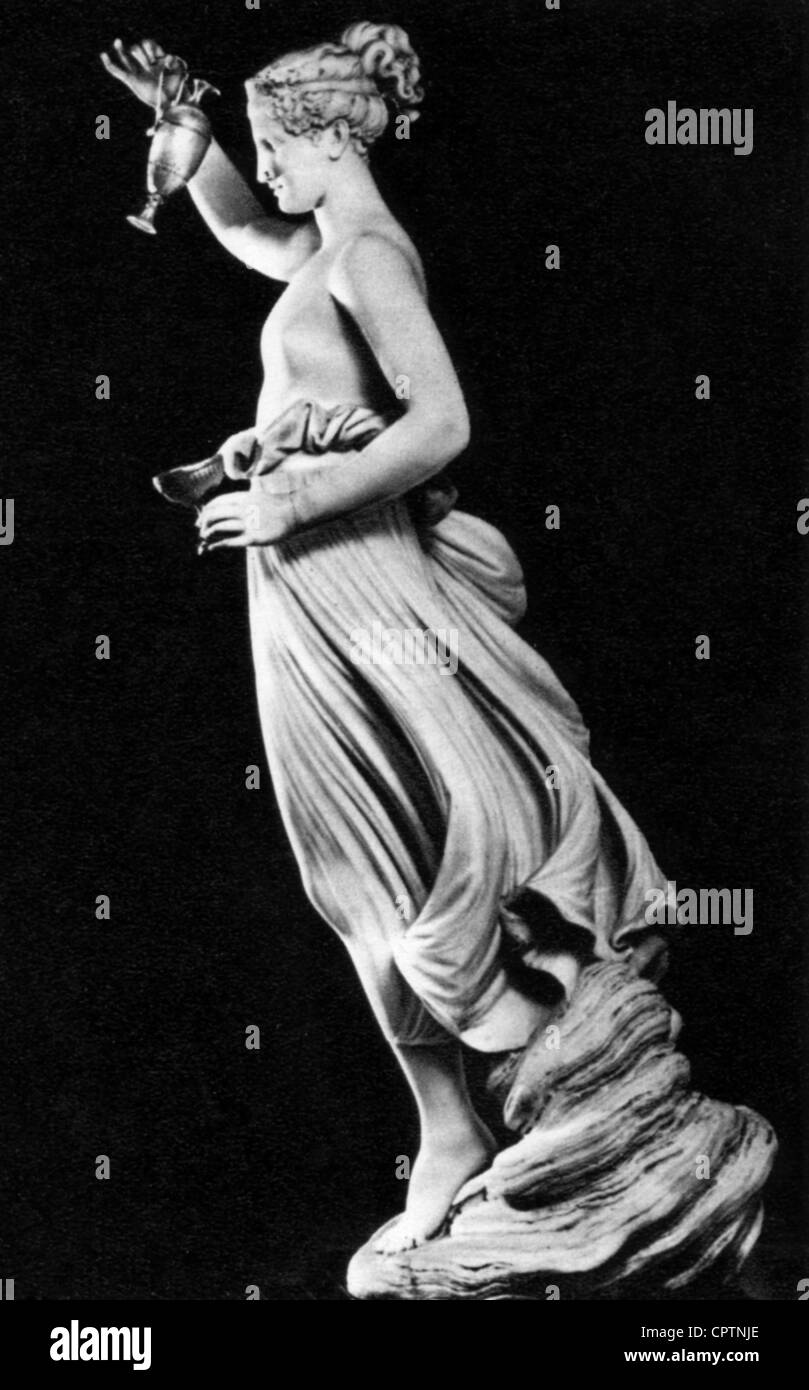 Hebe (Latin: Iuventas), déesse grecque de la jeunesse, sculpture d'Antonio Canova (1757 - 1822), 1800 - 1805, Hermitage, Saint-Pétersbourg, Banque D'Images