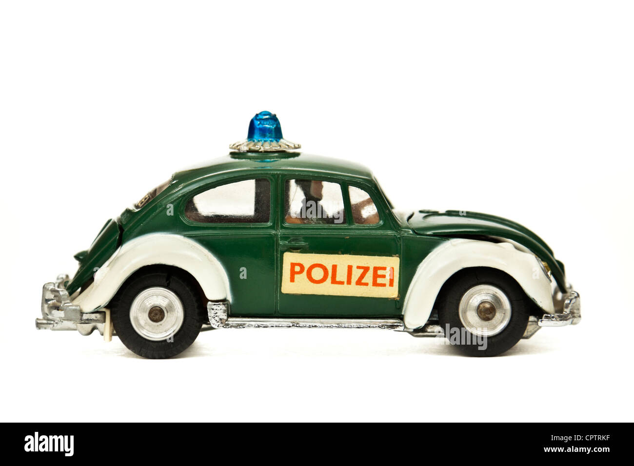 1960 vintage Corgi Toys No 492 Volkswagen Beetle 'Polizei' Voiture de police européenne Banque D'Images