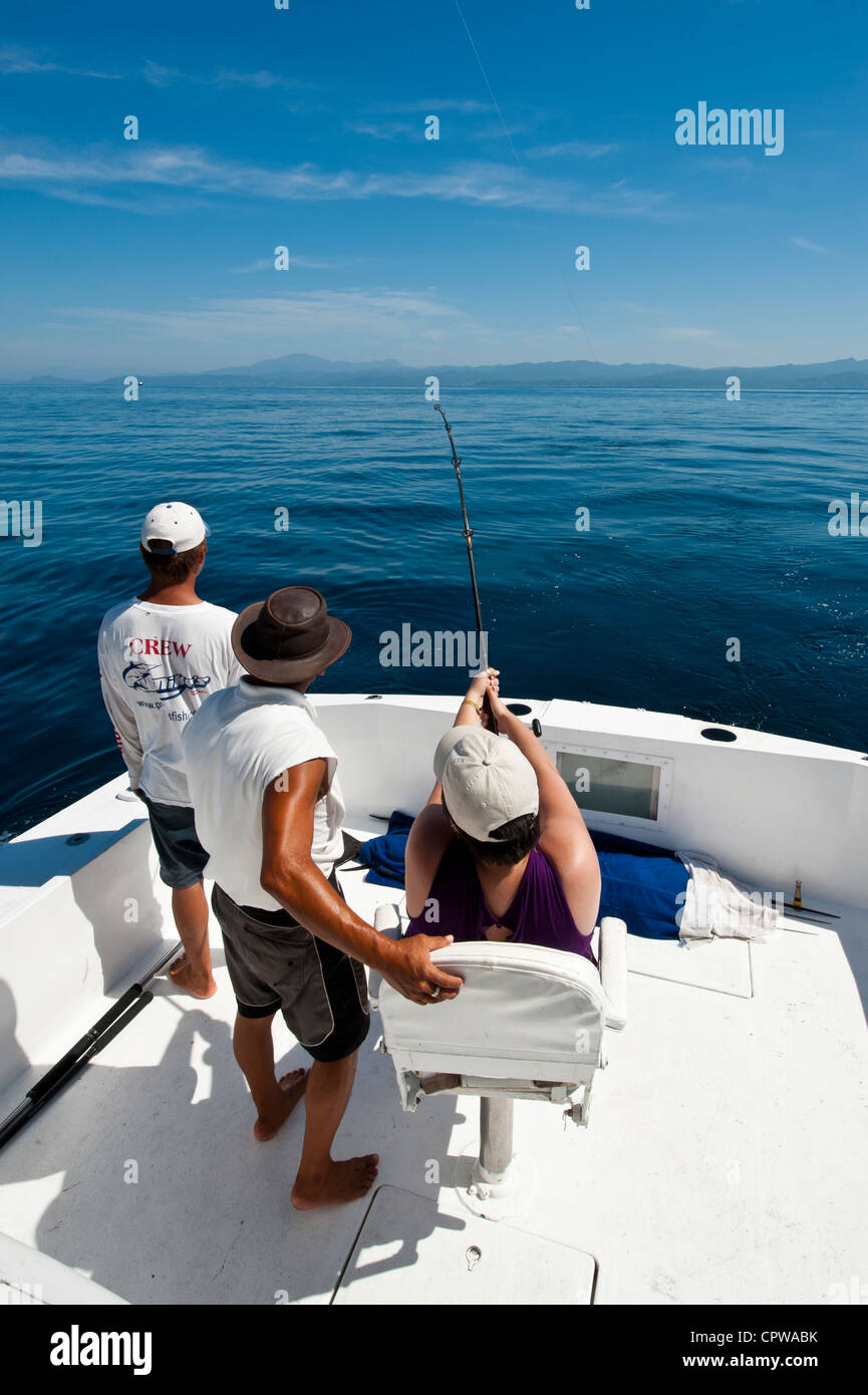 Le Mexique, Puerto Vallarta. La pêche sportive en haute mer le voilier Puerto Vallarta, Mexique. Banque D'Images