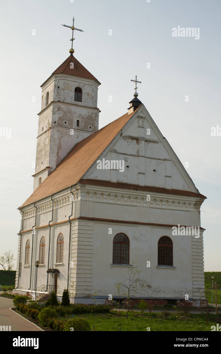 Église orthodoxe de la Transfiguration du Sauveur, le Bélarus en Zaslawye Banque D'Images
