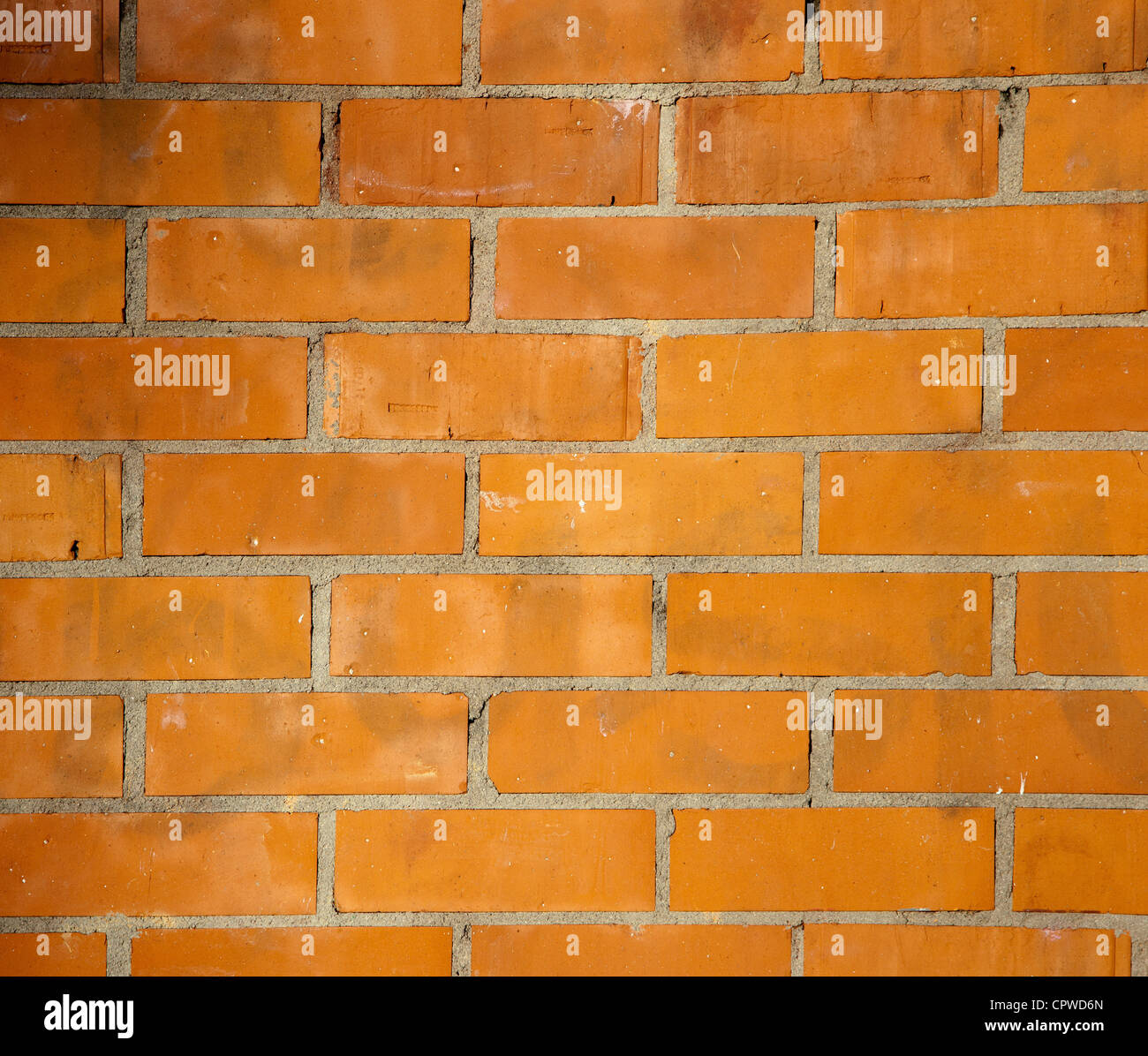 Modèle mur de briques texture dans un fond de couleur orange Banque D'Images