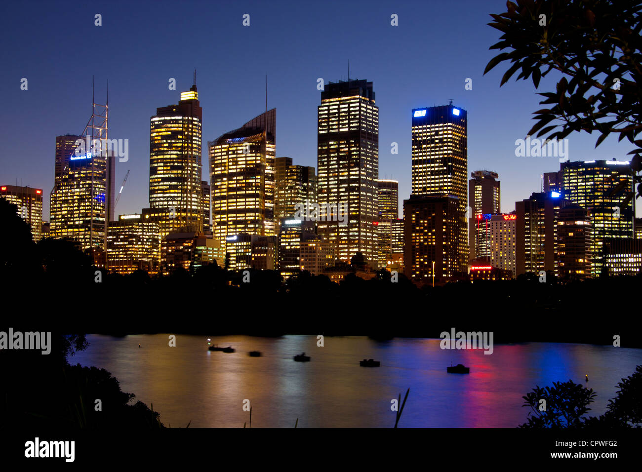 Sydney CBD (Central Business District) avec des gratte-ciel et skyline office tower blocks Sydney New South Wales Australie Banque D'Images