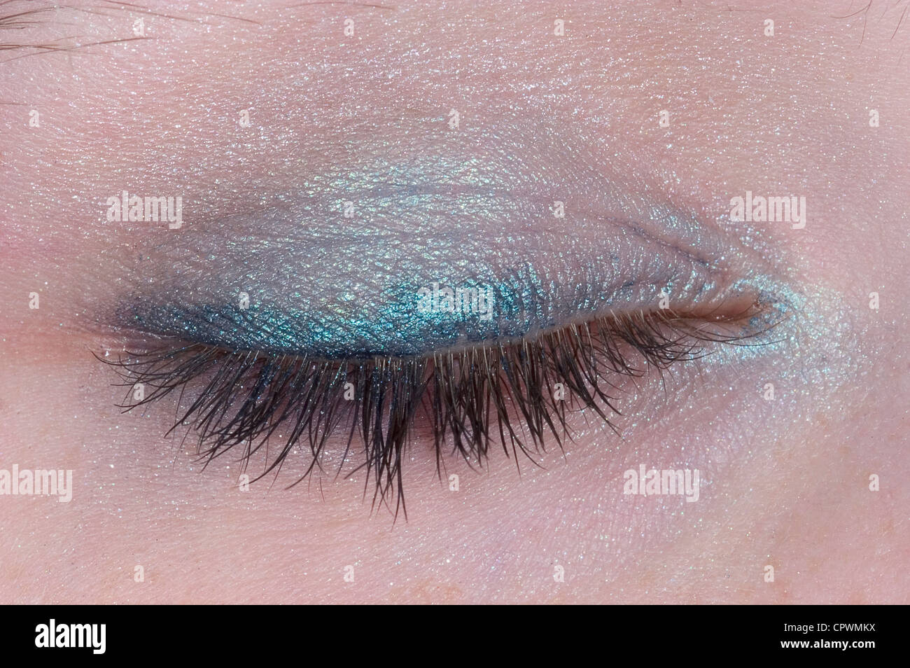 Woman's eye avec le maquillage Banque D'Images