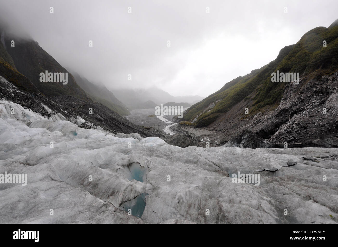 Franz Josef Glacier Côte ouest de l'île du Sud Nouvelle-Zélande Banque D'Images